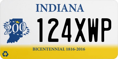 IN license plate 124XWP