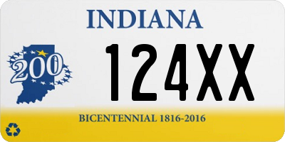 IN license plate 124XX