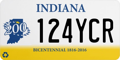 IN license plate 124YCR
