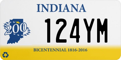 IN license plate 124YM