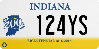 IN license plate 124YS