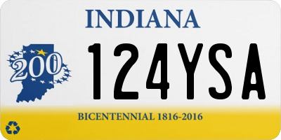 IN license plate 124YSA