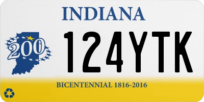 IN license plate 124YTK