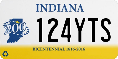 IN license plate 124YTS