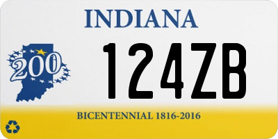 IN license plate 124ZB