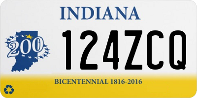 IN license plate 124ZCQ