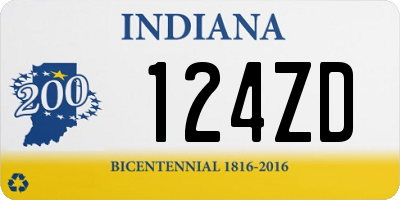 IN license plate 124ZD