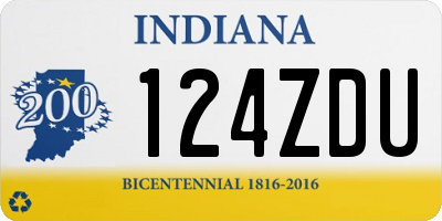 IN license plate 124ZDU