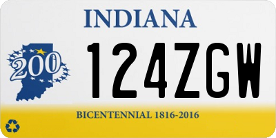 IN license plate 124ZGW