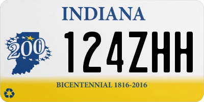 IN license plate 124ZHH