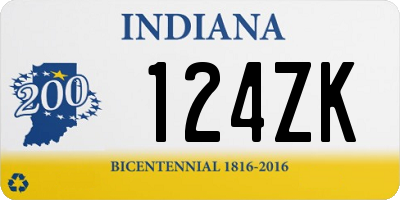 IN license plate 124ZK