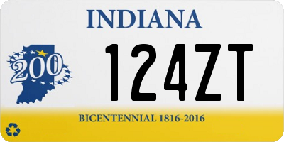 IN license plate 124ZT