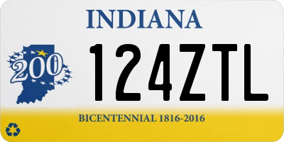 IN license plate 124ZTL