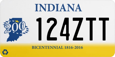 IN license plate 124ZTT