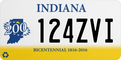 IN license plate 124ZVI