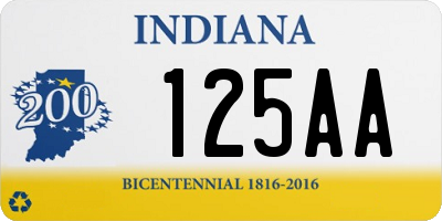 IN license plate 125AA