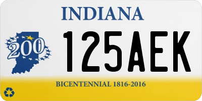 IN license plate 125AEK