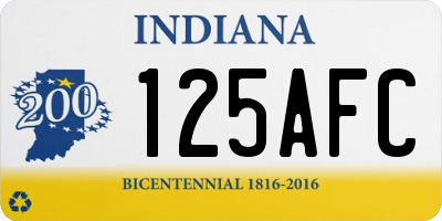 IN license plate 125AFC