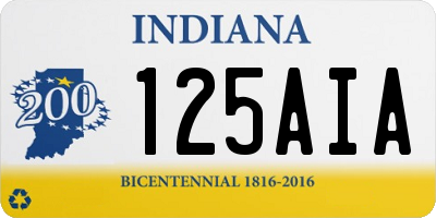 IN license plate 125AIA
