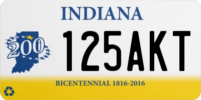 IN license plate 125AKT
