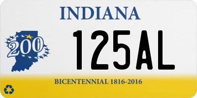 IN license plate 125AL