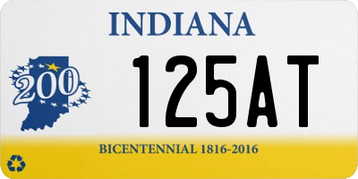 IN license plate 125AT