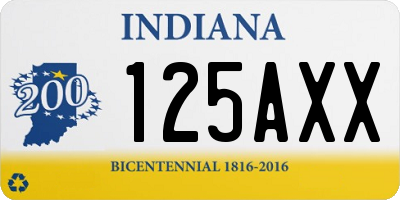 IN license plate 125AXX