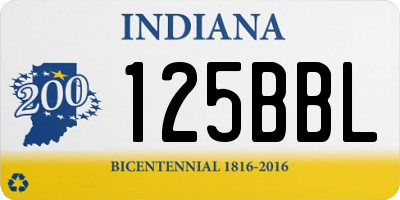IN license plate 125BBL