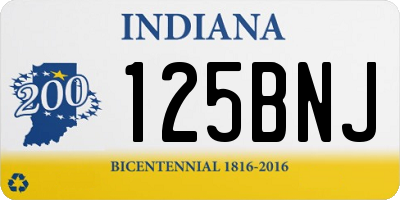 IN license plate 125BNJ