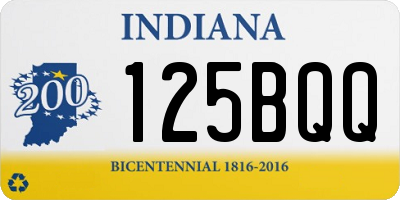 IN license plate 125BQQ