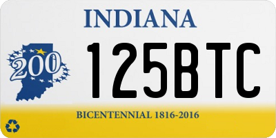 IN license plate 125BTC