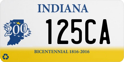 IN license plate 125CA