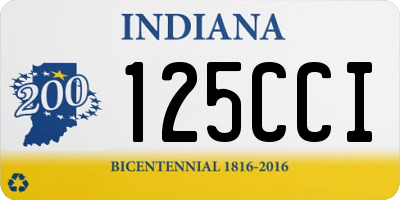 IN license plate 125CCI