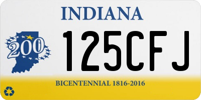 IN license plate 125CFJ