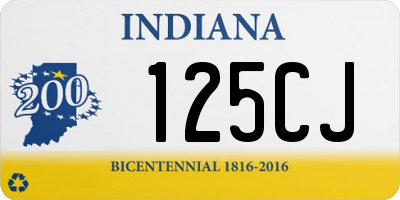 IN license plate 125CJ