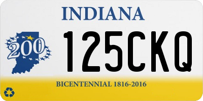 IN license plate 125CKQ