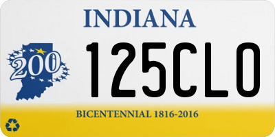 IN license plate 125CLO