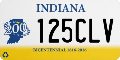 IN license plate 125CLV