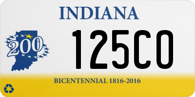 IN license plate 125CO