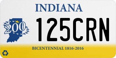 IN license plate 125CRN