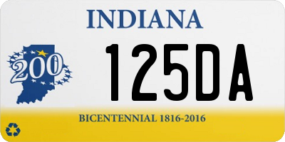 IN license plate 125DA