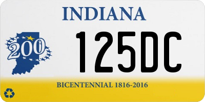 IN license plate 125DC