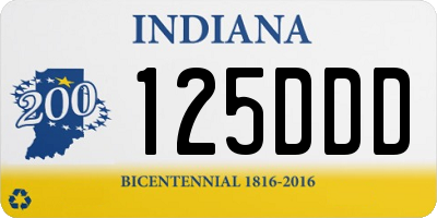 IN license plate 125DDD