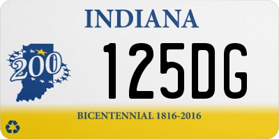 IN license plate 125DG