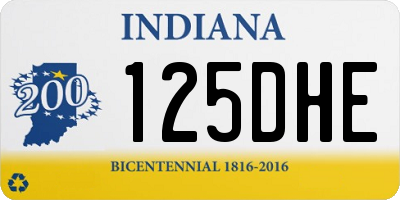 IN license plate 125DHE