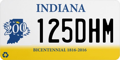 IN license plate 125DHM