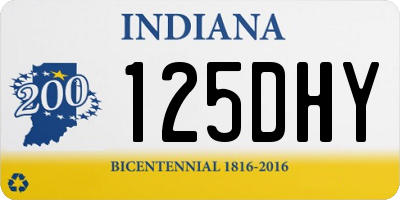 IN license plate 125DHY