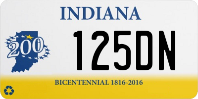 IN license plate 125DN