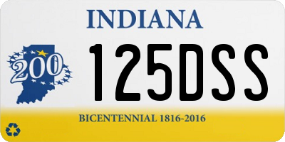 IN license plate 125DSS