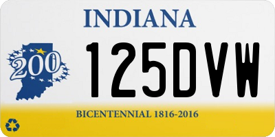 IN license plate 125DVW